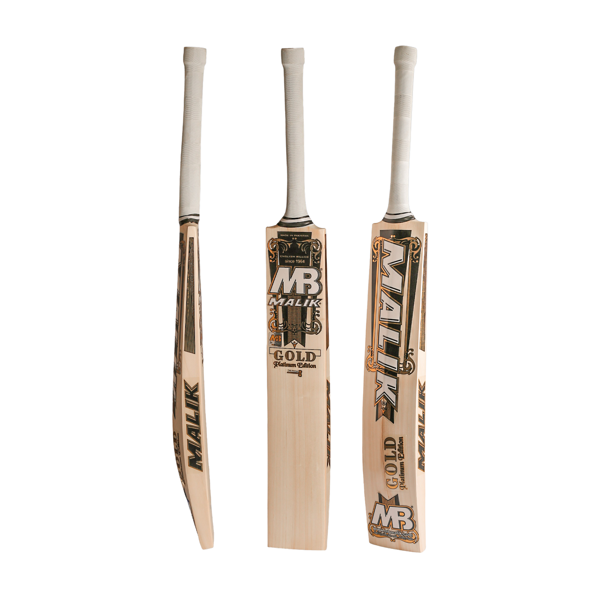MB Malik Platinum Gold Edition Cricket Bat