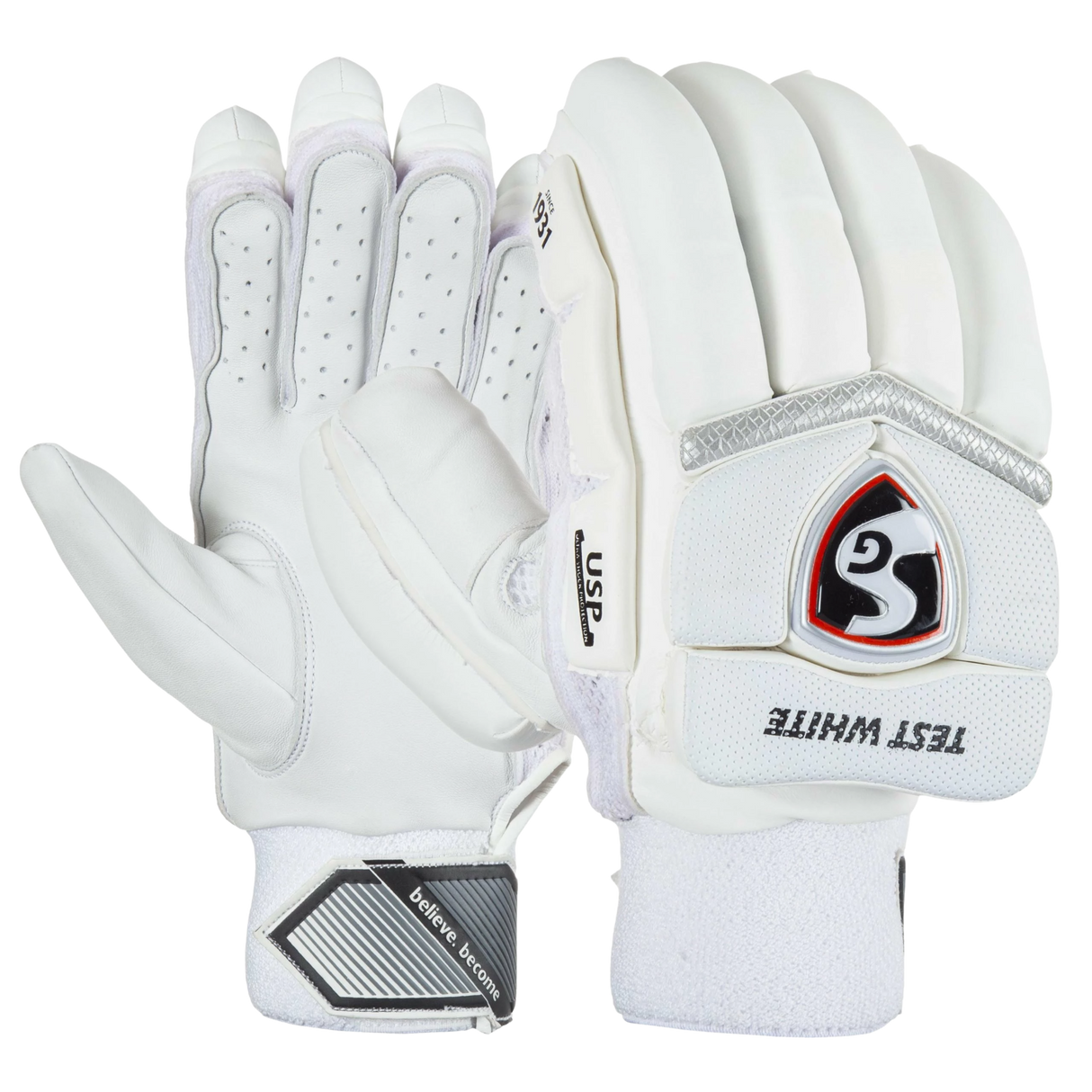 SG Test White Cricket Batting Gloves